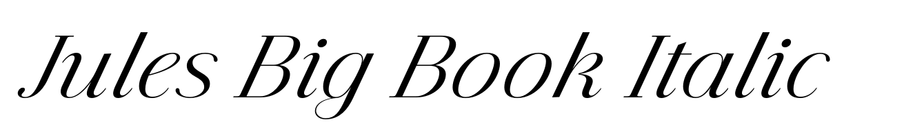 Jules Big Book Italic